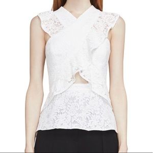 BCBG Max Azria Floral Lace Top